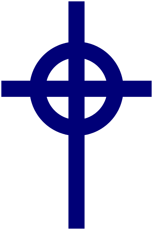 A detailed sterling silver Celtic Cross pendant with traditional knotwork engraving